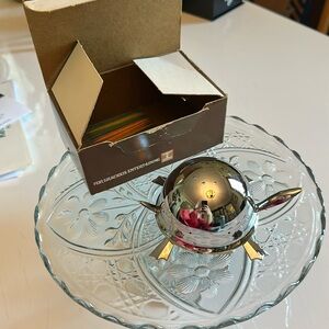 Vintage Irvinware Midcentury Chrome Mock Turtle Hor D’ Oeuvre Toothpick Holder